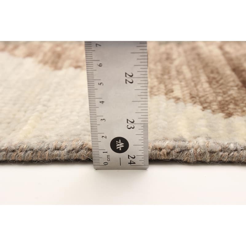 ECARPETGALLERY Hand-knotted Mystique Brown Wool Rug - 5'0 x 8'1