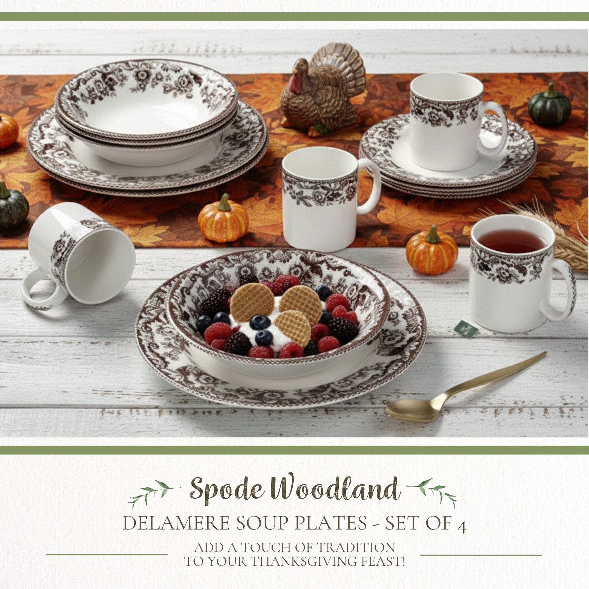 Spode Set of 4 Delamere Plates - Overstock - 38394885