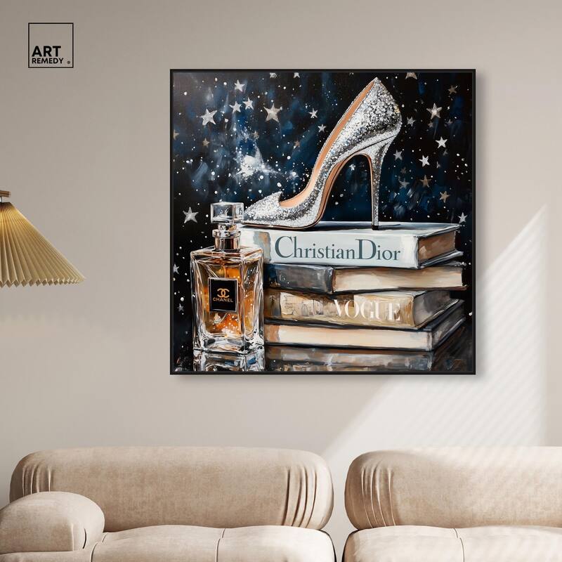 Sparkling Stars Heel Canvas by Art Remedy