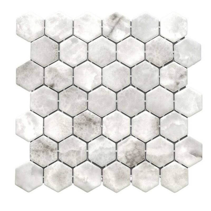 The Tile Life Eterna Hex 2x2 Glass Floor, Wall & Backsplash Tile