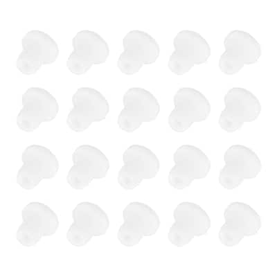 20PCS Silicone Plugs, Salt Shakers Hollow Stopper for Flower Pot, White