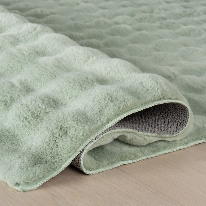 Nuloom Jeni Solid Plush Machine Washable Area Rug