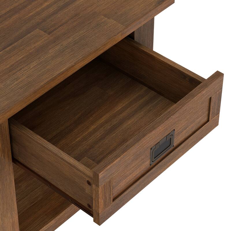 WYNDENHALL Garret SOLID ACACIA WOOD 22 inch Wide Square Rustic End Side Table - 22"W x 22" D x 22" H