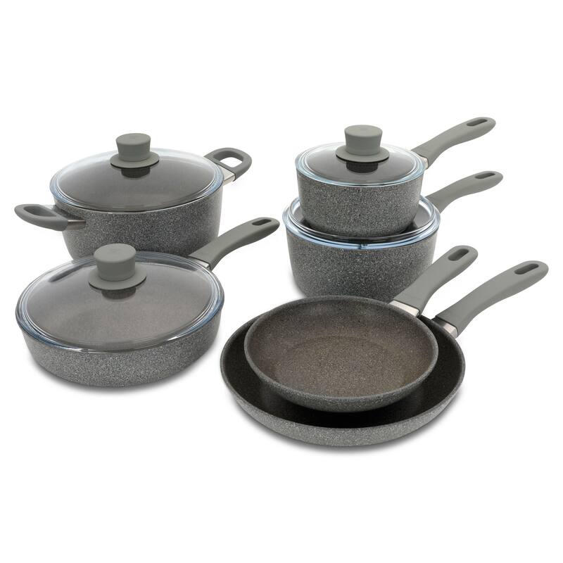 ZWILLING Parma Plus 10-pc Aluminum Nonstick Cookware Set - Grey - Grey - 10 Piece - 10-pc