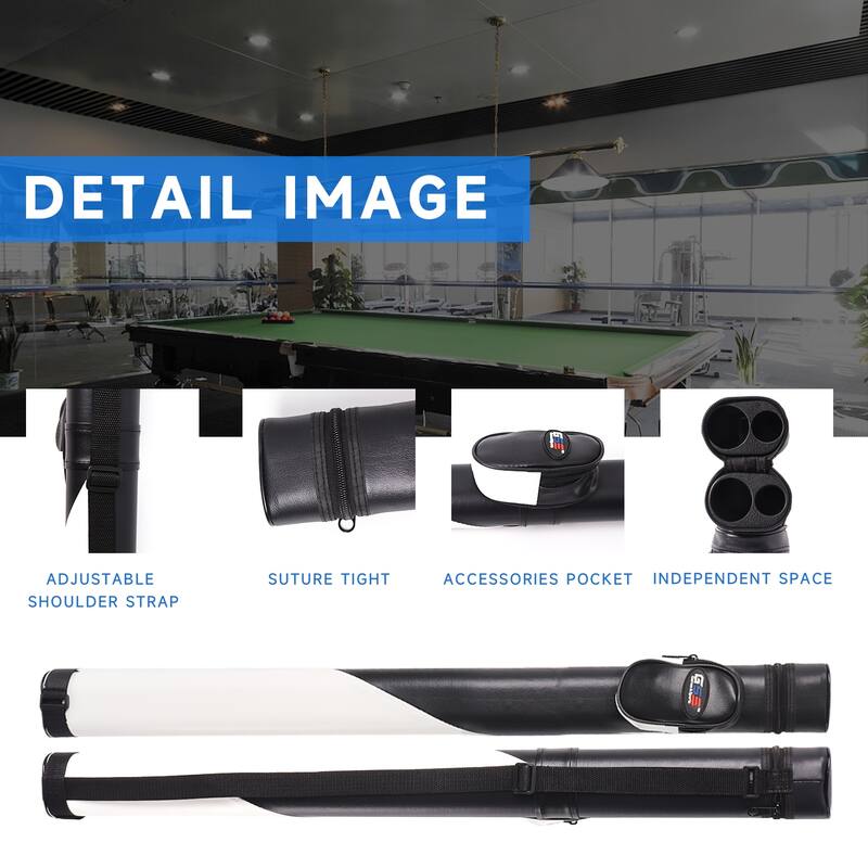 GSE™ 1x1 Deluxe Hard Billiard Pool Cue Stick Carrying Case, Billiard Cue Case Holds 1 Butts/1 Shafts (7 Colors)