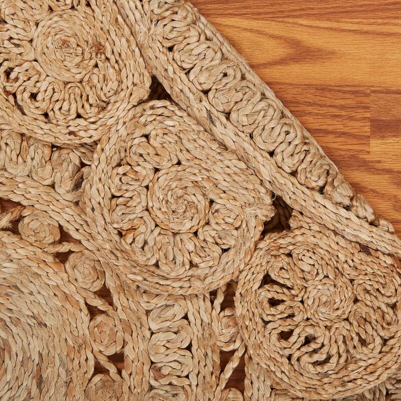Sevita Organic Jute Braided Area Rug, Natural