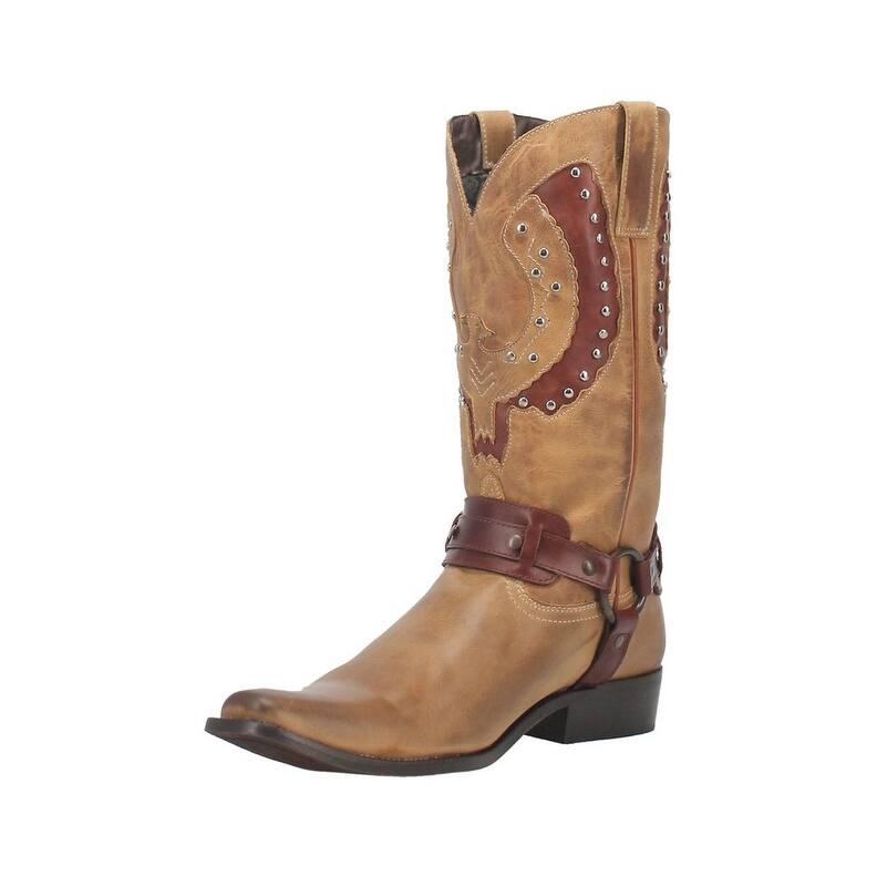 Dingo Western Boots Mens 12" War Eagle Harness Studs Snip DI851