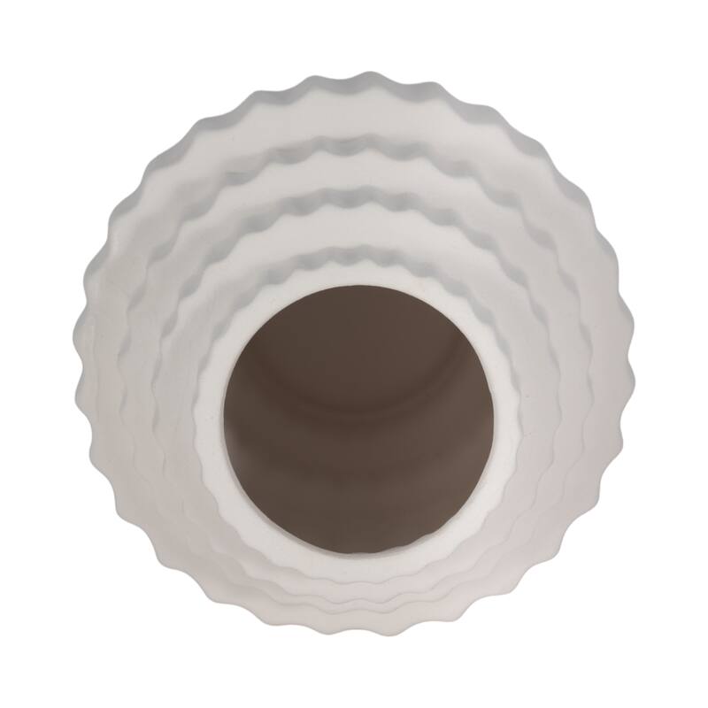 Sagebrook Home Textured Staggered Vase, White