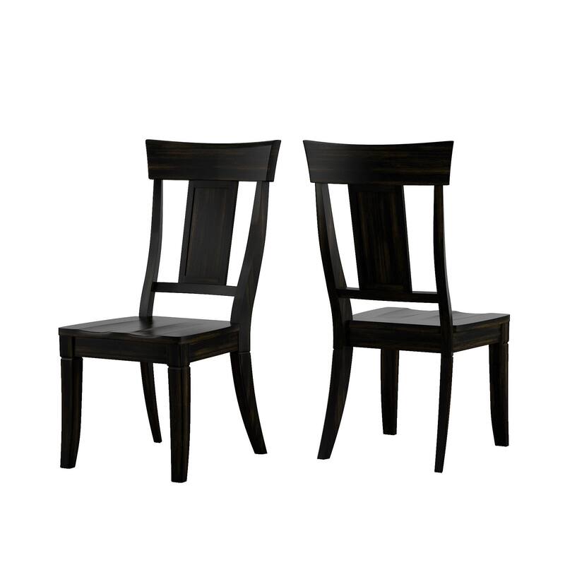 Eleanor Antique White Extending Oval Wood Table Panel Back 5-piece Dining Set by iNSPIRE Q Classic - Antique White Table - Antique Black Chairs