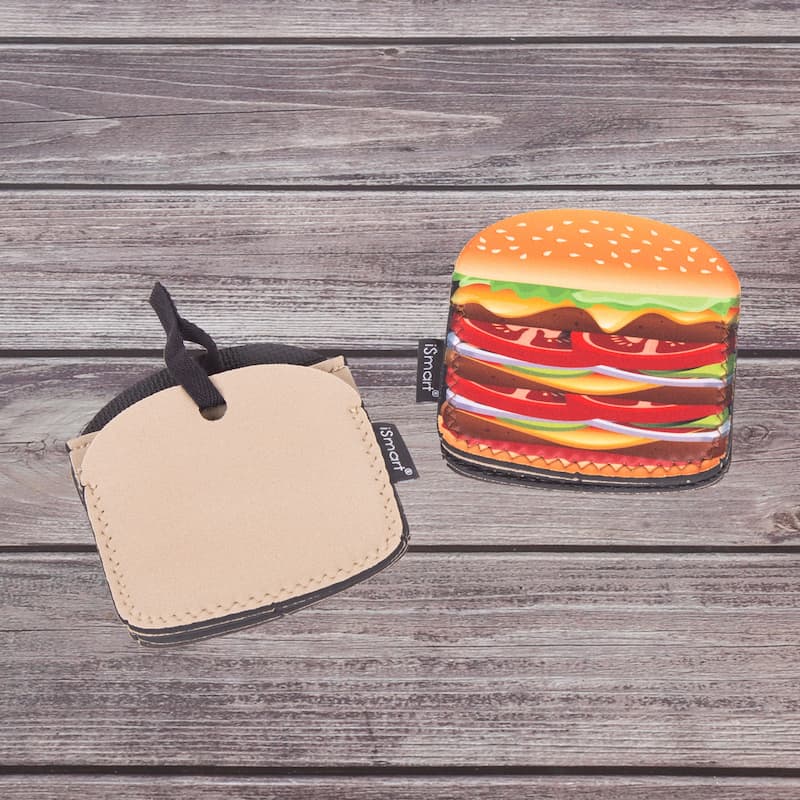 Creative Home Set of 2 (One Pair) Hamburger Design Heat-Resistant Neoprene Oven Mitt - 5.2" x 5.7"