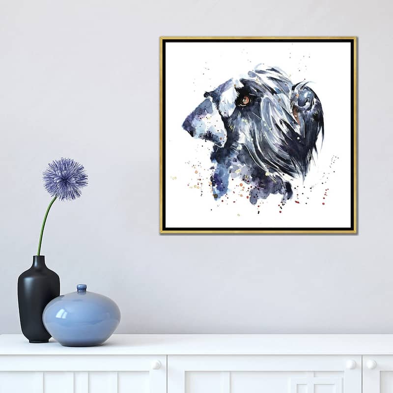 iCanvas "Giant Schnauzer" by EdsWatercolours Framed Canvas Print