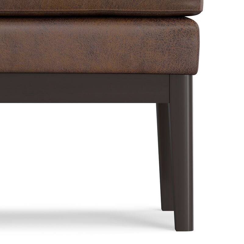 WYNDENHALL Bragg 27 inch Wide Mid Century Small Ottoman Bench