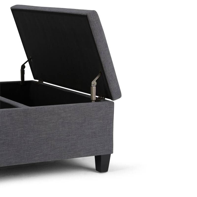 Coffee Table Storage Ottoman - Dark Gray
