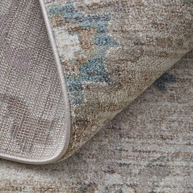HomeRoots Abstract Bohemian Rectangle Area Rug