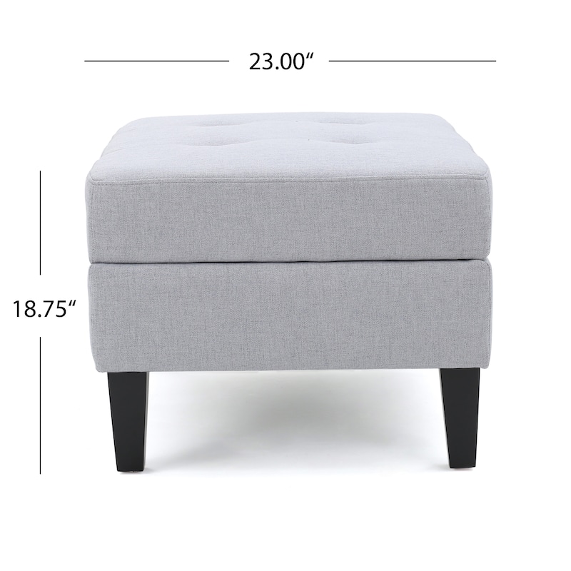 Storage Ottoman - LIGHT GREY