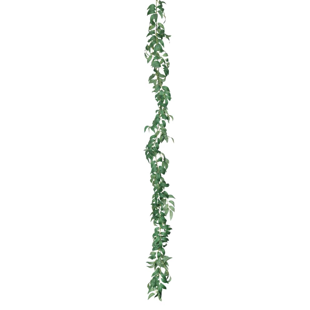 Set of 2 Artificial Willow Leaf Vine Hanging Plant Greenery Foliage Garland 6ft - 72" L x 5" W x 5" DP