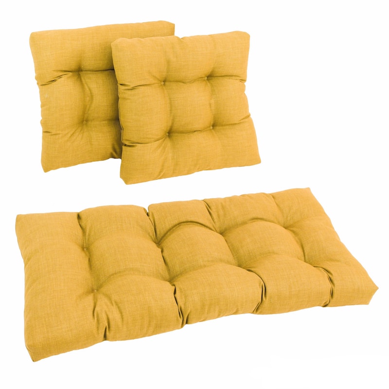 Blazing Needles All-Weather 3-piece Indoor/ Outdoor Cushion Set - Lemon