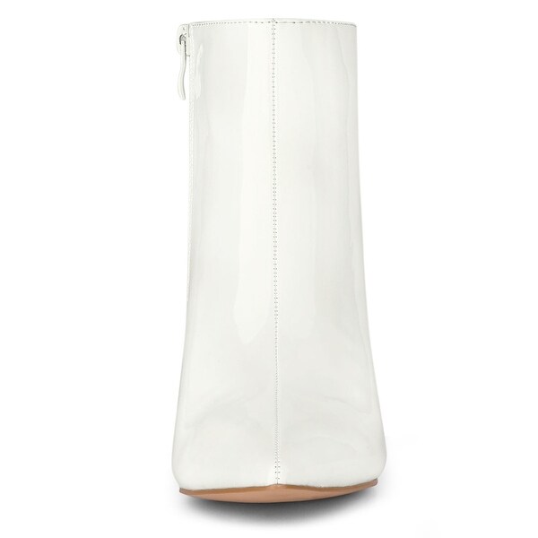 clear chunky heel boots