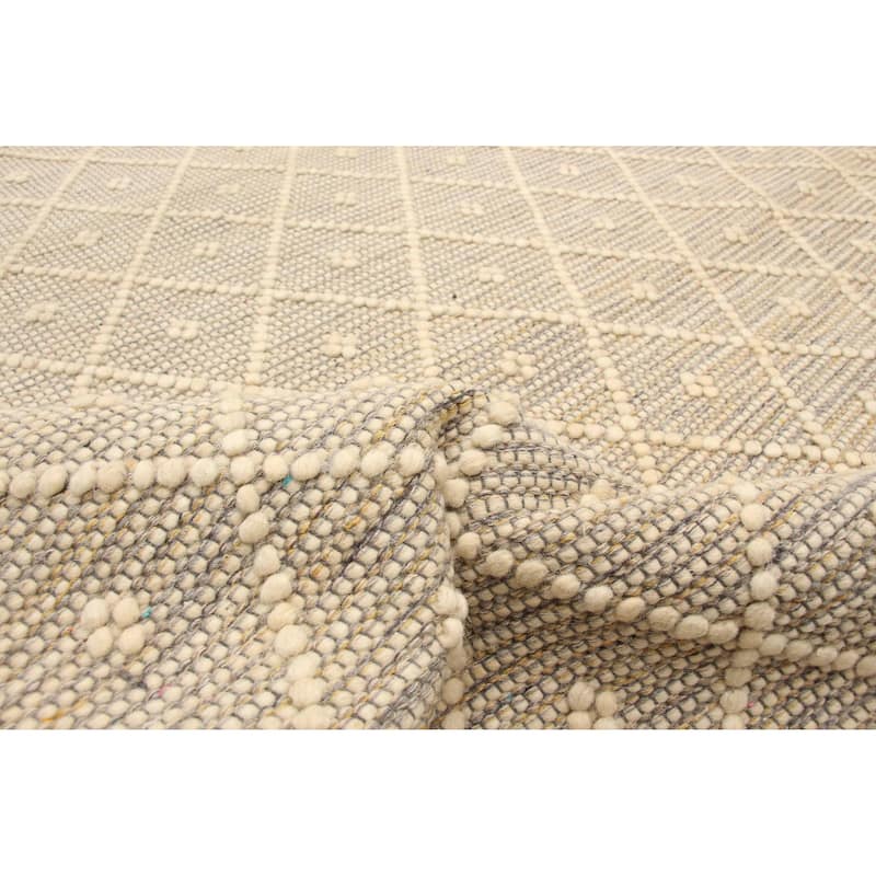 ECARPETGALLERY Braid weave Sienna Cream Wool Rug - 4'11 x 8'0