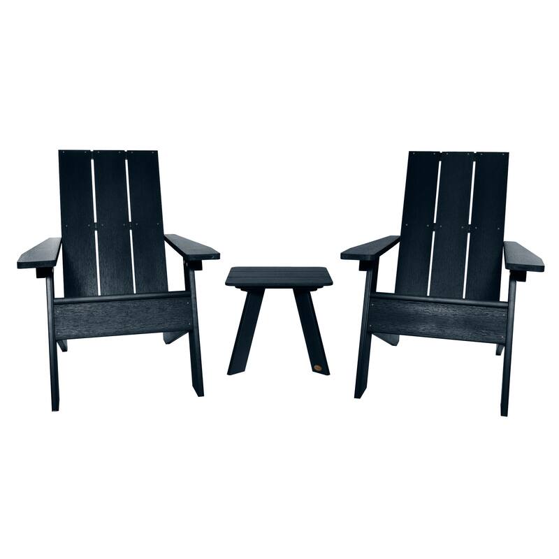 HIGHWOOD 3-piece Adirondack Chairs and Side Table Set - Federal Blue
