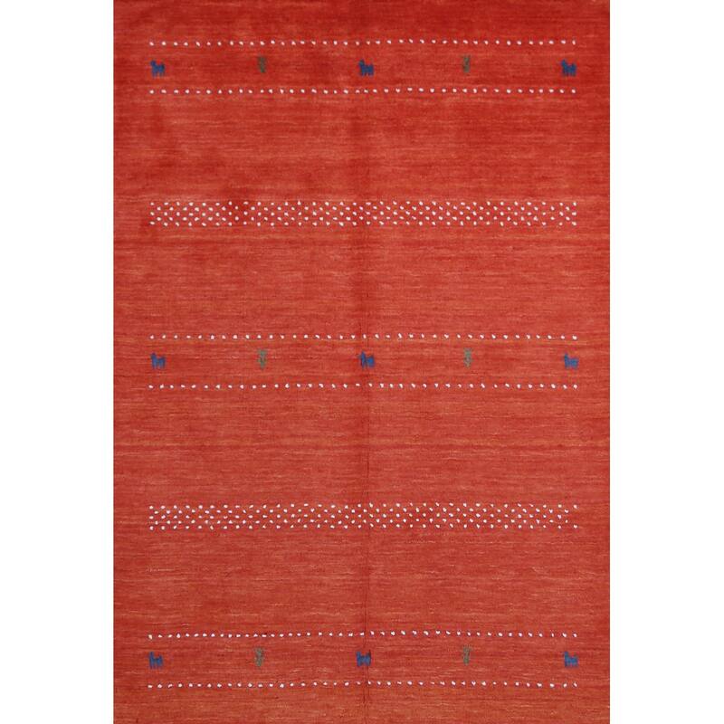 Tribal Contemporary Gabbeh Indian Rug Handmade Bedroom Wool Carpet - 4'6" x 6'6"