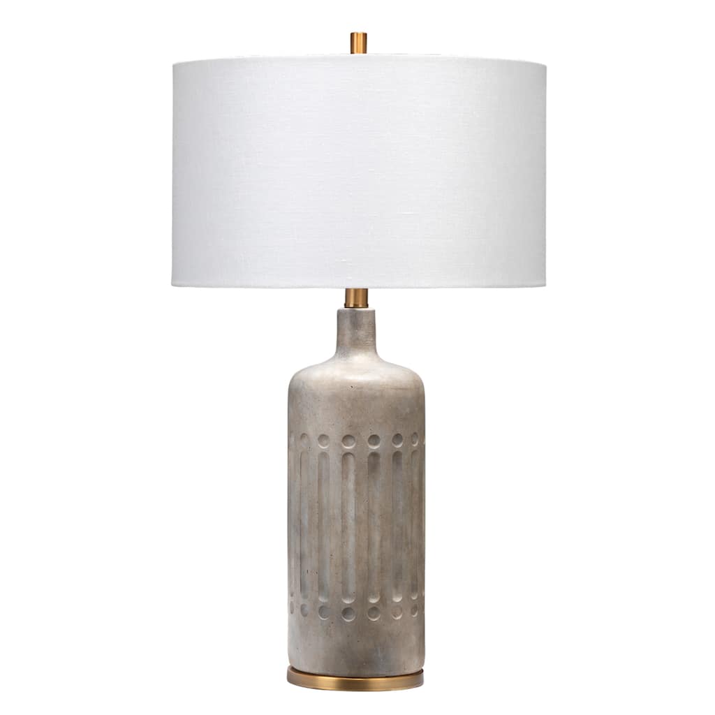 Jamie Young Annex Cement Table Lamp with Linen Shade