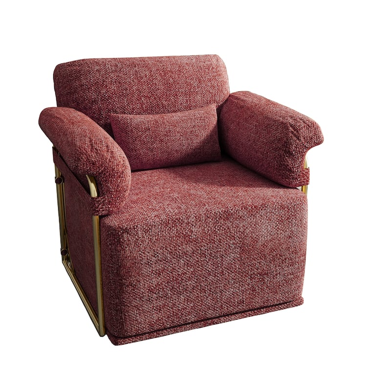 360 Degree Square Swivel Accent Sofa Chair for Living Room