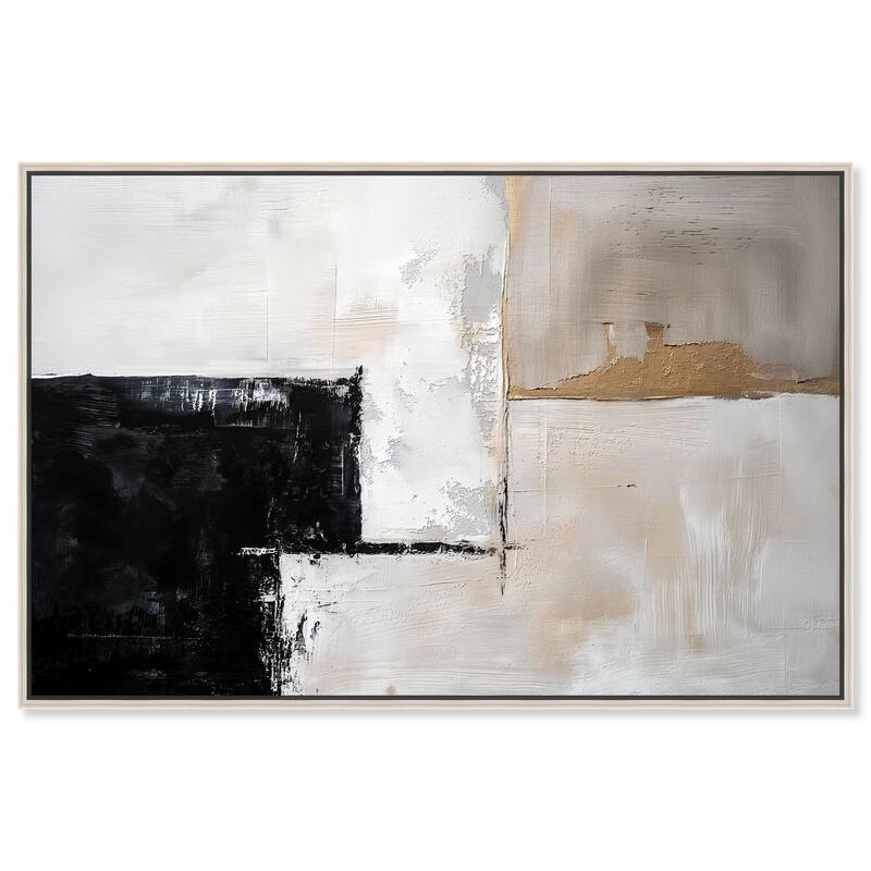 Black Dust and White Ash II Canvas by Art Remedy - Silver - 15" x 10"