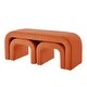preview thumbnail 14 of 20, Set of 3 U-Shaped Modern Bench Teddy Ottoman Bench, Small Sofa Footrest Extra Seating, 44+18 Inch Bench Bench & Ottoman
