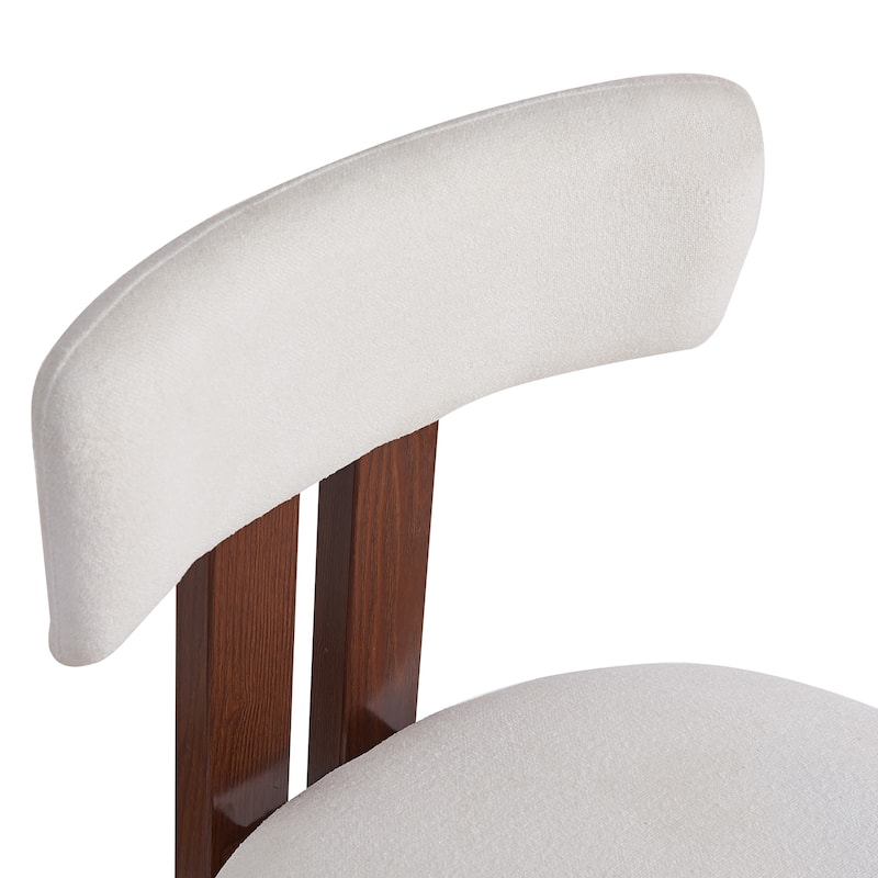 Roomfitters 26.5'' Round Upholstered Counter Stools, Set of 2 Low Back Bar Chairs with Black Metal Frame