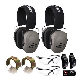 Walker's Razor Slim Passive Safety Ear Protectors Range Bundle (2-Pk ...