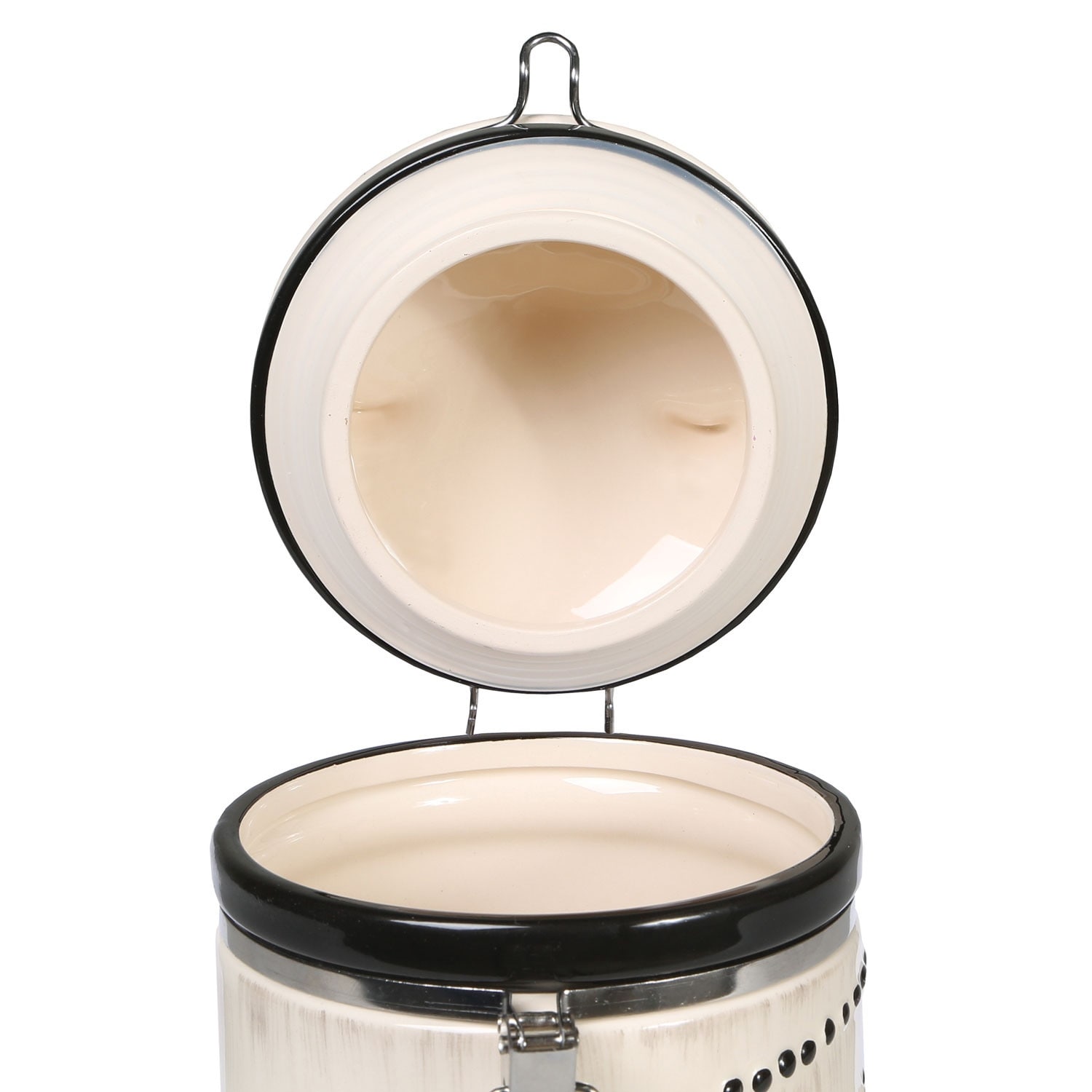 Ceramic Cat Treat Cookie Jar Sealable Kitchen Canister