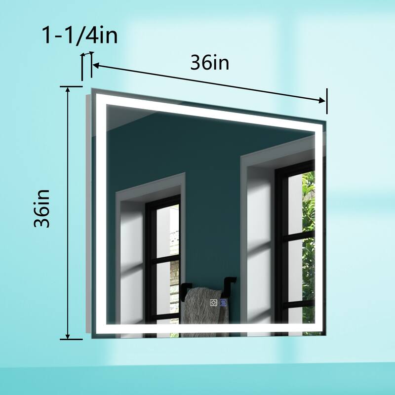 ExBrite Anti-fog LED Frameless Bathroom Mirror