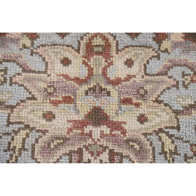 Heriz Serapi Oriental Octagon Rug Handmade Wool Carpet - 6'0"x 5'10"