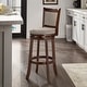 preview thumbnail 5 of 49, Verona Panel Back Linen Swivel 29-inch High Back Bar Stool by iNSPIRE Q Classic