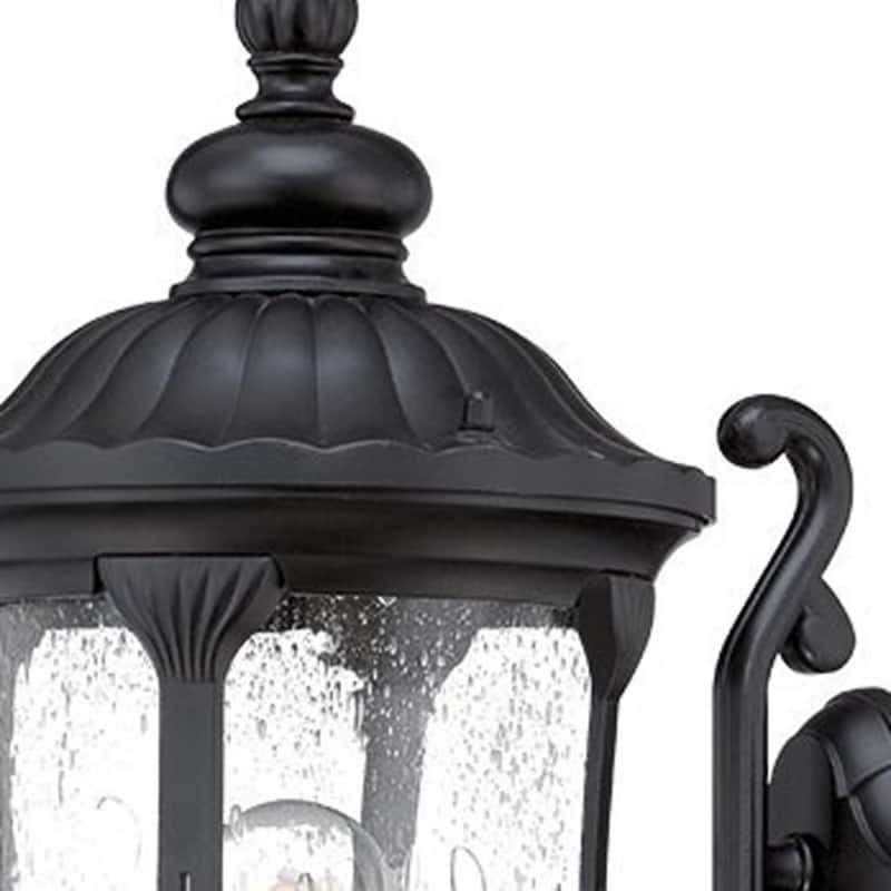 Aluminum XL Outdoor Wall Lantern Light with Seeded Glass Hardwired - 11.5” x 9” x 22.5” (D x W x H)