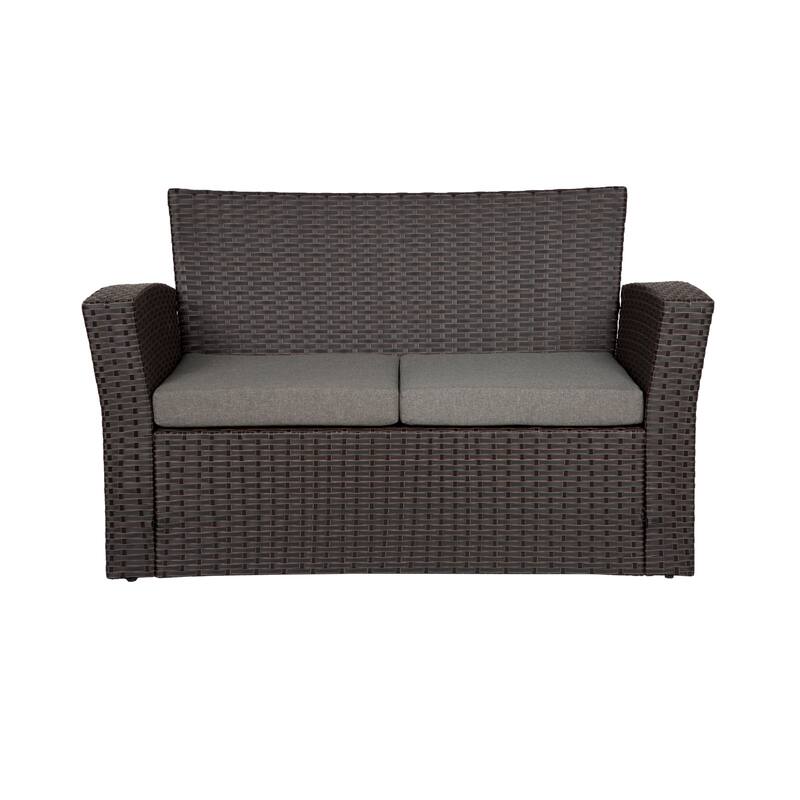 Grandview Outdoor Chocolate 4-piece Patio Conversation Set