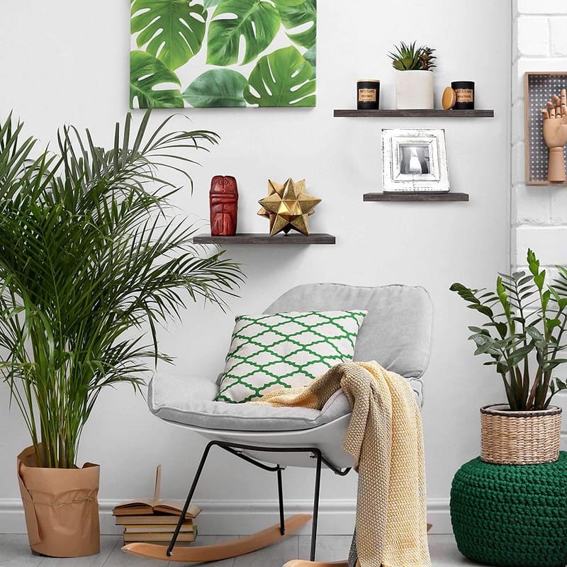 Wall Mounted Display Ledge Floating Wall Shelves Set of 3