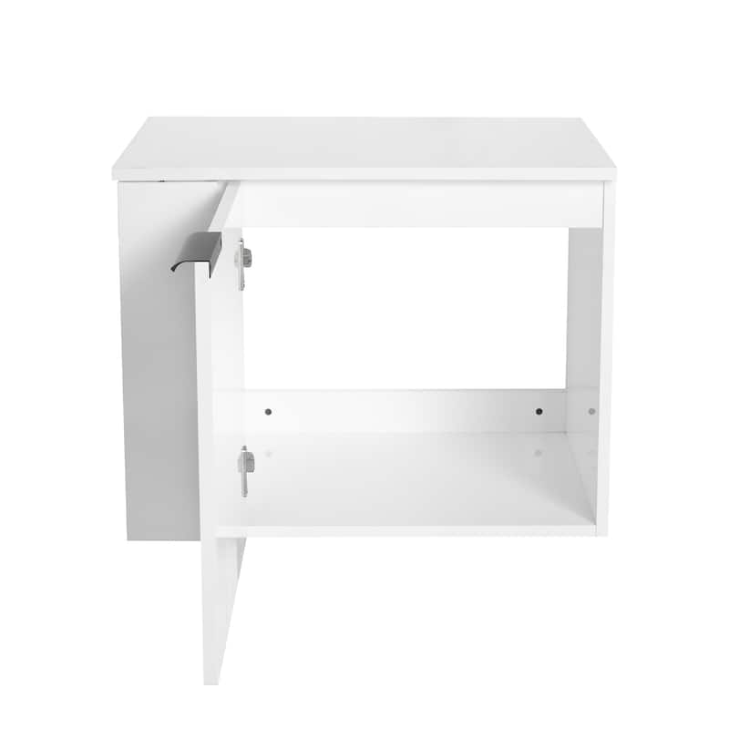 BNK 24"/48" Single Sink Bathroom Vanity with Soft Close Door and Shelf, Modern Floating Vanity