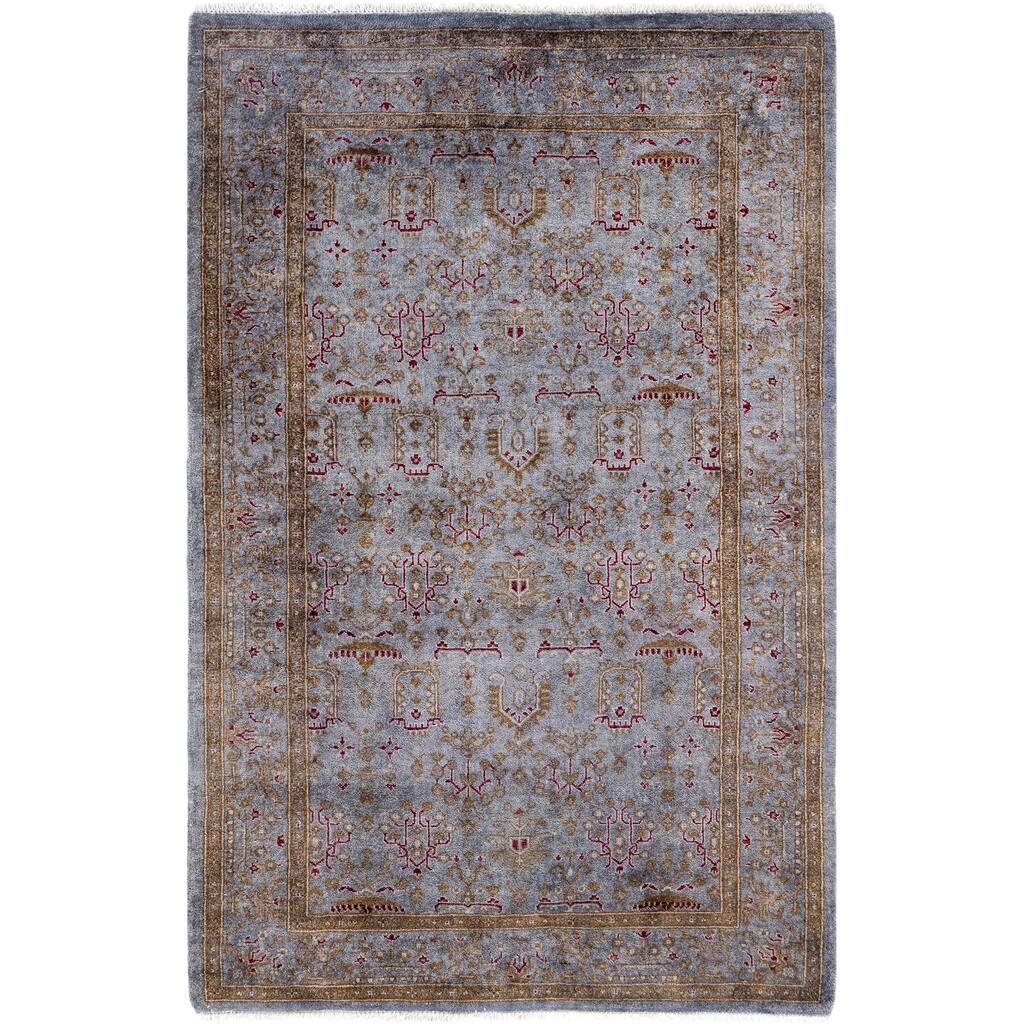 Overdyed One-of-a-Kind Hand-Knotted Area Rug - Gray - 3' 1" x 4' 10"
