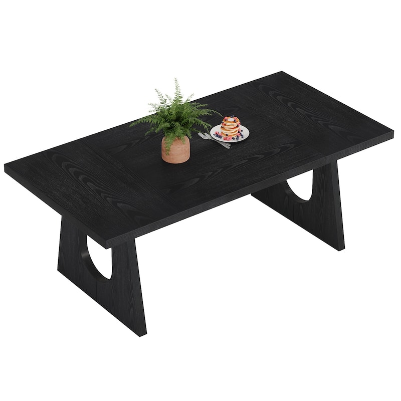 Oak Large Dining Table Wood Rectangular Kitchen Table for Dining Room