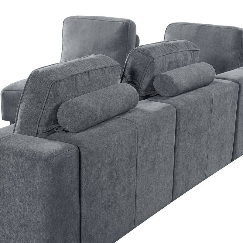 Christopher Knight Home - Modular 109" Soft Upholstered L-Shaped Sectional Sofa