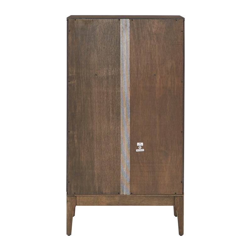 Ozan Walnut Finish 5-drawer Chest by iNSPIRE Q Modern
