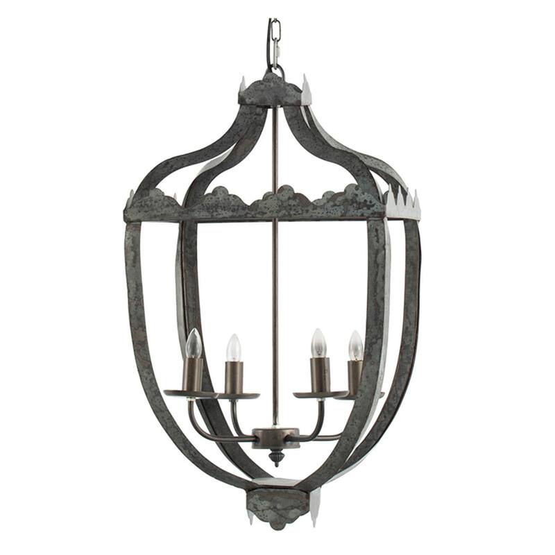 4 Light Metal Chandelier (Bulb Not Included)