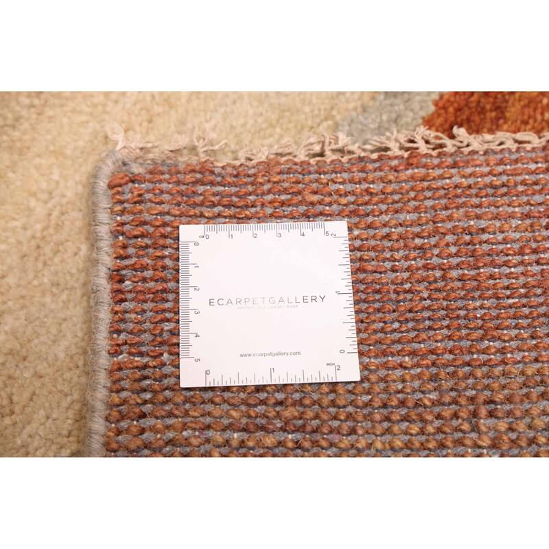 ECARPETGALLERY Hand-knotted Pak Finest Gabbeh Light Grey Wool Rug - 4'11 x 6'10