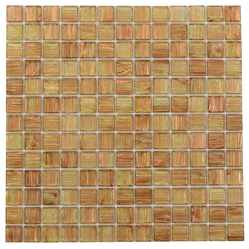 Apollo tile 12" x 12" Celestial Glossy Tortilla Brown Glass Tile (20 sq ft/case) - 20 Pack