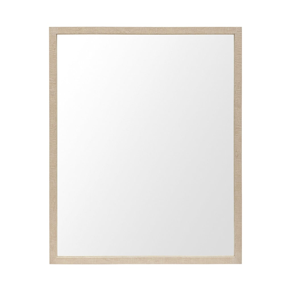 Bristol Tan 24x30" Faux Wood Frame Bathroom Vanity Mirror - 25.5L x 1.8W x 31.5H
