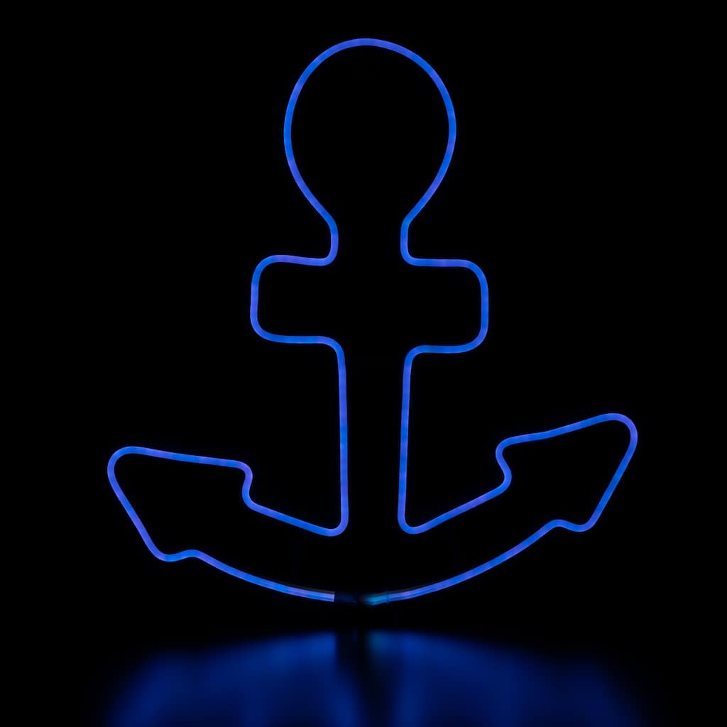LED Anchor Neon Lighted Wall Art- 17"