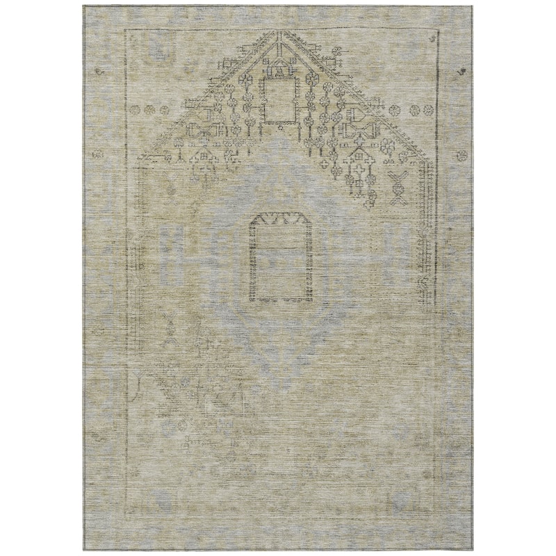 Machine Washable Indoor/ Outdoor Boho Vintage Chantille Rug