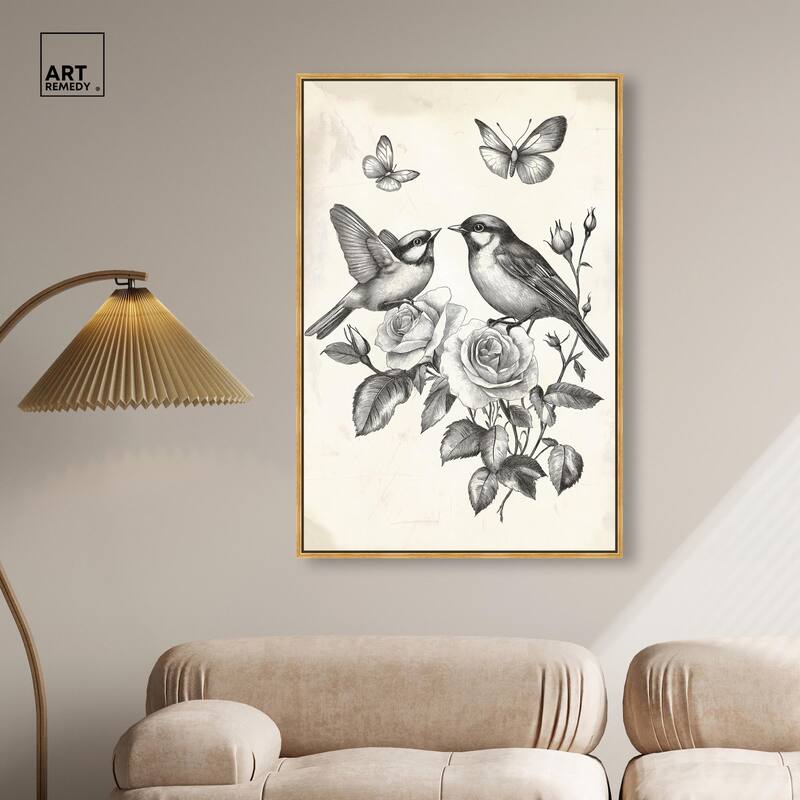 Perched Pair II Canvas by Art Remedy